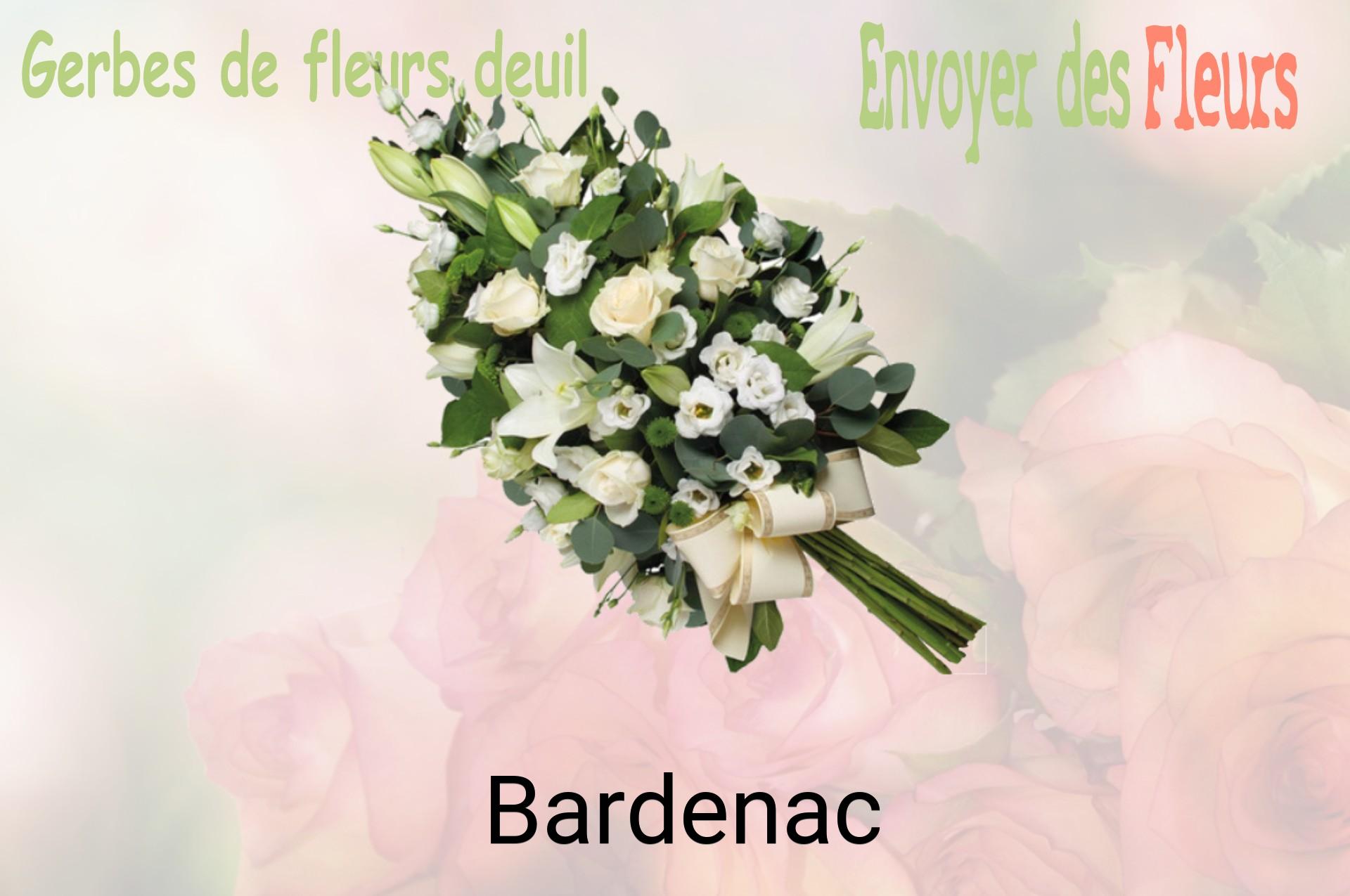 Gerbe de fleurs de deuil livrée à Bardenac